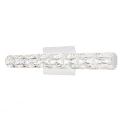 Home Decorators Collection Keighley 18 in. 1-Light Chrome LED Crystal Bathroom Vanity Light Fixture Bar -Home Decorators Soldes chrome home decorators collection vanity lighting 4151 ndm 18 66 1000