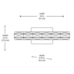 Home Decorators Collection Keighley 24 in. 1-Light Chrome Integrated LED Bathroom Vanity Light Bar with Crystal Shade -Home Decorators Soldes chrome home decorators collection vanity lighting 4151 ndm 77 1000