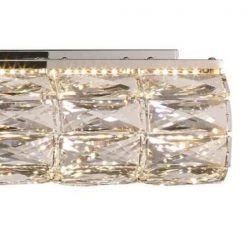 Home Decorators Collection Keighley 24 in. 1-Light Chrome Integrated LED Bathroom Vanity Light Bar with Crystal Shade -Home Decorators Soldes chrome home decorators collection vanity lighting 4151 ndm c3 1000