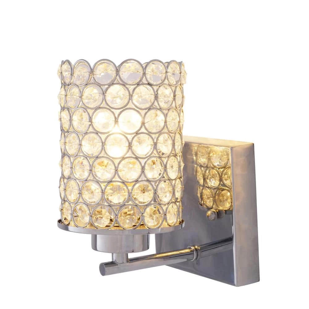 Home Decorators Collection 1-Light Chrome Wall Sconce 3 Home Decorators Collection 1-Light Chrome Wall Sconce
