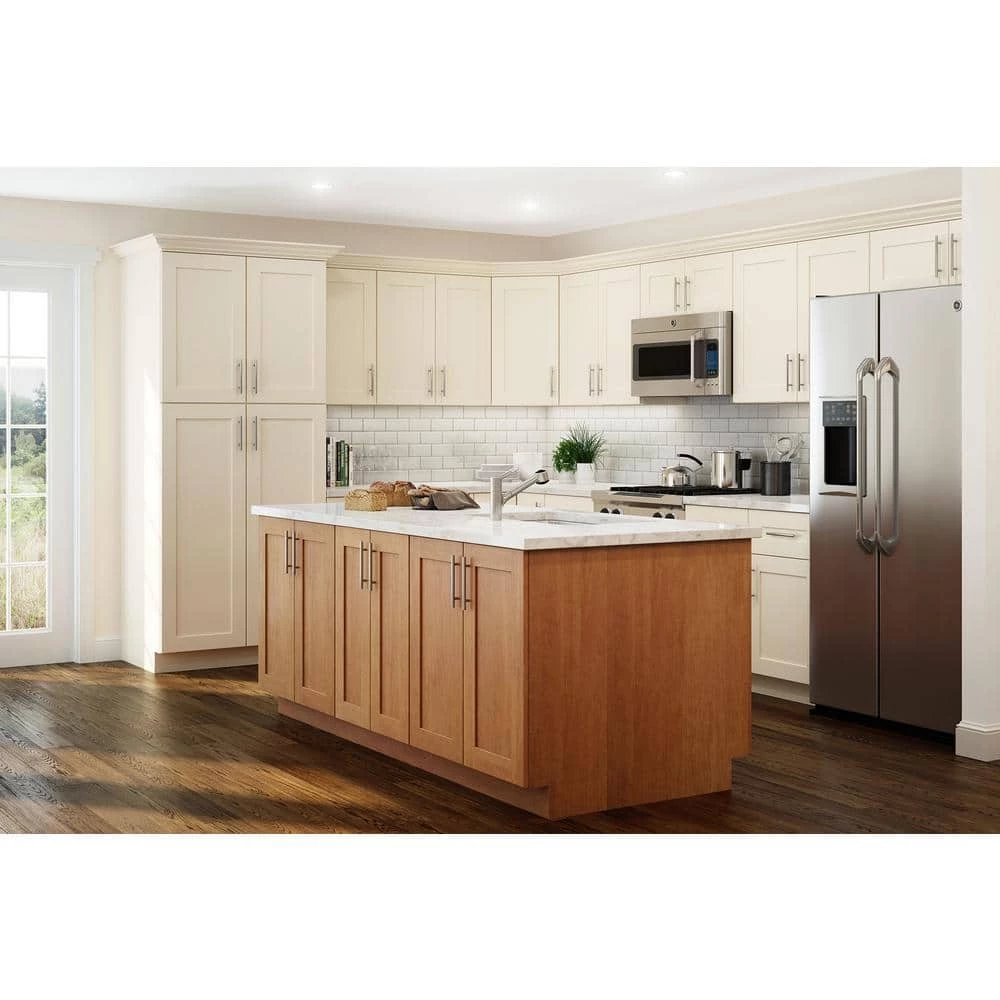 Home Decorators Collection Hargrove Assembled 12x34.5x24 in. Plywood Shaker Base Kitchen Cabinet Left Soft Close in Stained Cinnamon 8 Home Decorators Collection Hargrove Assembled 12x34.5x24 in. Plywood Shaker Base Kitchen Cabinet Left Soft Close in Stained Cinnamon - Image 6