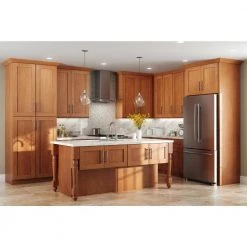 Home Decorators Collection Hargrove Assembled 3 in. x 34.5 in. x 24 in. Base End Panel in Cinnamon -Home Decorators Soldes cinnamon stain home decorators collection kitchen cabinet end panels bp3 cn 31 1000