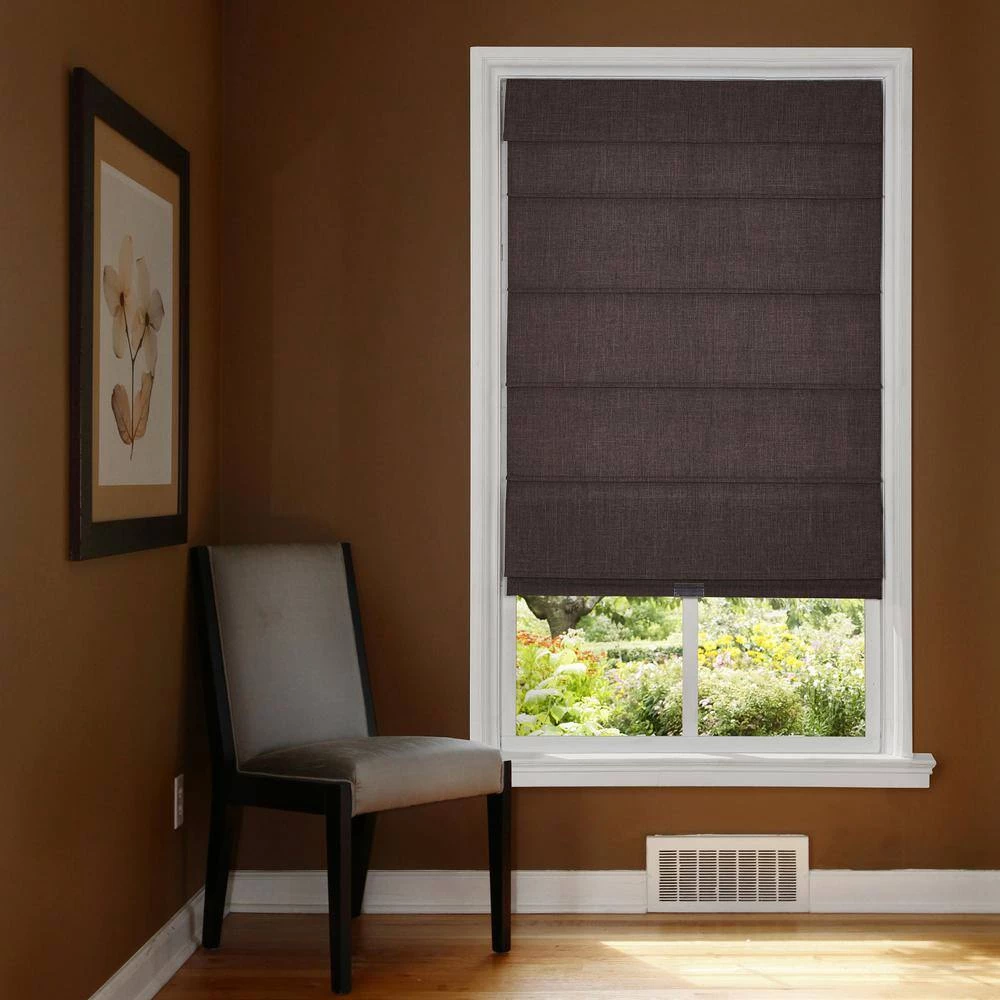 Home Decorators Collection Cordless Blackout Fabric Roman Shade 31X64 Coffee 8 Home Decorators Collection Cordless Blackout Fabric Roman Shade 31X64 Coffee - Image 6