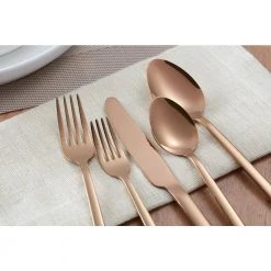Home Decorators Collection Brenner 20-Piece Copper Finished Stainless Steel Flatware Set (Service for 4) -Home Decorators Soldes copper home decorators collection flatware sets ks6612 20p pvd 1f 1000