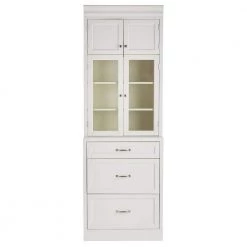 Home Decorators Collection Royce 82 in. Cream White 3-Drawer Cabinet