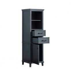 Home Decorators Collection Merryfield 20 in. W x 16 in. D x 65 in. H Floor Linen Tower in Dark Blue-Gray -Home Decorators Soldes dark blue gray home decorators collection linen cabinets 19112 lt20 dg 77 1000