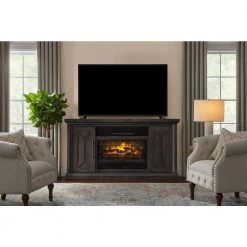 Home Decorators Collection Madison 68 in. Freestanding Electric Fireplace TV Stand in Dark Brown -Home Decorators Soldes dark brown home decorators collection fireplace tv stands hdfp68 51ae 1d 1000