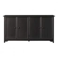 Home Decorators Collection Bradstone 4 Door Dark Charcoal Storage Console