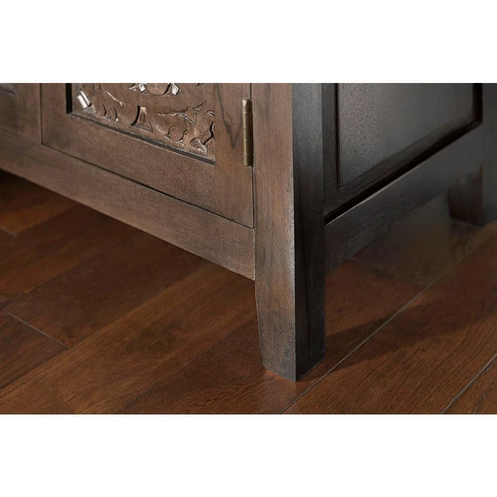 Home Decorators Collection Katya Dark Coffee Hand Carved Wood Nightstand (32 in W. X 30 in H.) 7 Home Decorators Collection Katya Dark Coffee Hand Carved Wood Nightstand (32 in W. X 30 in H.) - Image 5