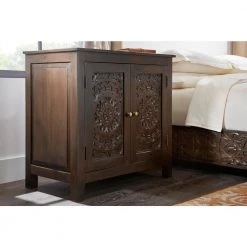 Home Decorators Collection Katya Dark Coffee Hand Carved Wood Nightstand (32 in W. X 30 in H.) 11 Home Decorators Collection Katya Dark Coffee Hand Carved Wood Nightstand (32 in W. X 30 in H.) -Home Decorators Soldes dark coffee home decorators collection nightstands acac oc008d 40 1000