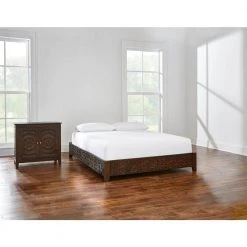 Home Decorators Collection Katya Dark Coffee Wood King Standard Bed (79 in. W x 12 in. H) -Home Decorators Soldes dark coffee home decorators collection panel beds acac oc006k 40 1000