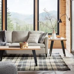 Home Decorators Collection Cosbyrne Rectangular Dark Natural Finish Wood End Table with Metal Base (22 in. W x 22.5 in. H) -Home Decorators Soldes dark natural home decorators collection end side tables acb 2609 60 77 1000