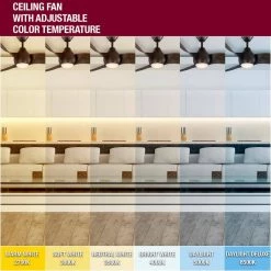 Home Decorators Collection Kayden DC 60 in. White Color Changing Integrated LED Indoor/Outdoor Dark Oak Ceiling Fan with Light Kit and Remote -Home Decorators Soldes dark oak home decorators collection ceiling fans with lights 52060 d4 1000