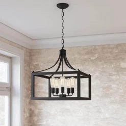 Home Decorators Collection Boswell Quarter 20 in. 5-Light Distressed Black Farmhouse Pendant for Kitchen or Entryway -Home Decorators Soldes distressed black home decorators collection chandeliers 7949hdcdbdi 40 1000