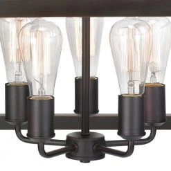 Home Decorators Collection Boswell Quarter 20 in. 5-Light Distressed Black Farmhouse Pendant for Kitchen or Entryway -Home Decorators Soldes distressed black home decorators collection chandeliers 7949hdcdbdi 44 1000
