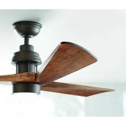 Home Decorators Collection Fortston 60 in. Integrated LED Espresso Bronze Ceiling Fan with Light and Remote Control -Home Decorators Soldes espresso bronze home decorators collection ceiling fans with lights am175b eb 31 1000