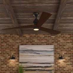 Home Decorators Collection Fortston 60 in. Integrated LED Espresso Bronze Ceiling Fan with Light and Remote Control -Home Decorators Soldes espresso bronze home decorators collection ceiling fans with lights am175b eb 40 1000