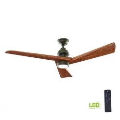 Home Decorators Collection Fortston 60 in. Integrated LED Espresso Bronze Ceiling Fan with Light and Remote Control -Home Decorators Soldes espresso bronze home decorators collection ceiling fans with lights am175b eb c3 1000