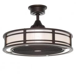 Home Decorators Collection Brette II 23 in. LED Indoor/Outdoor Espresso Bronze Ceiling Fan with Light and Remote Control -Home Decorators Soldes espresso bronze home decorators collection ceiling fans with lights am382b eb c3 1000