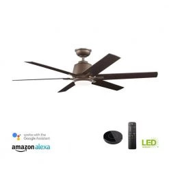 Home Decorators Collection Kensgrove 54 in. Integrated LED Indoor Espresso Bronze Ceiling Fan with Light Kit Works with Google Assistant and Alexa -Home Decorators Soldes espresso bronze home decorators collection ceiling fans with lights yg493a eb d4 1000
