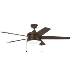 Home Decorators Collection Portwood 60 in. LED Outdoor Espresso Bronze Ceiling Fan