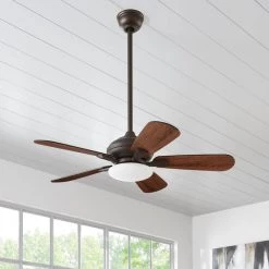 Home Decorators Collection Benson 44 in. LED Espresso Bronze Ceiling Fan with Light and Remote Control -Home Decorators Soldes espresso bronze home decorators collection ceiling fans with lights yg654 eb 40 1000