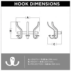 Home Decorators Collection 11.25 in. L Black Entryway Hook Rail 17 Home Decorators Collection 11.25 in. L Black Entryway Hook Rail -Home Decorators Soldes flat black home decorators collection hooks r43182h fb u 4f 1000