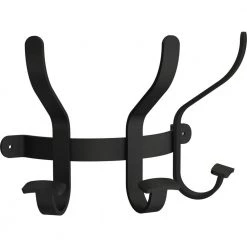 Home Decorators Collection 11.25 in. L Black Entryway Hook Rail