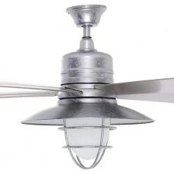 Home Decorators Collection Grayton 54 in. LED Indoor/Outdoor Galvanized Ceiling Fan with Light Kit and Remote Control -Home Decorators Soldes galvanized home decorators collection ceiling fans with lights 24343 40 1000
