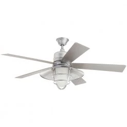 Home Decorators Collection Grayton 54 in. LED Indoor/Outdoor Galvanized Ceiling Fan with Light Kit and Remote Control -Home Decorators Soldes galvanized home decorators collection ceiling fans with lights 24343 4f 1000