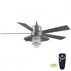 Home Decorators Collection Grayton 54 in. LED Indoor/Outdoor Galvanized Ceiling Fan with Light Kit and Remote Control -Home Decorators Soldes galvanized home decorators collection ceiling fans with lights 24343 76 1000