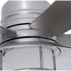 Home Decorators Collection Grayton 54 in. LED Indoor/Outdoor Galvanized Ceiling Fan with Light Kit and Remote Control -Home Decorators Soldes galvanized home decorators collection ceiling fans with lights 24343 77 1000