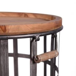 Home Decorators Collection Round Galvanized Metal Decorative Basket with Wood Lid (Set of 2) -Home Decorators Soldes galvanized home decorators collection storage baskets da223658ahd 66 1000