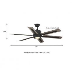 Home Decorators Collection Palermo Grove 60 in. 6-Blade LED Indoor Gilded Iron Farmhouse Dual Mount Ceiling Fan with Light and Remote Control -Home Decorators Soldes gilded iron with walnut wood home decorators collection ceiling fans with lights 7984hdcgi a0 1000