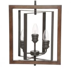 Home Decorators Collection Palermo Grove 14 in. 3-Light Gilded Iron Farmhouse Kitchen Pendant with Hand Painted Walnut Accents -Home Decorators Soldes gilded iron with walnut wood home decorators collection chandeliers 7921hdc 77 1000