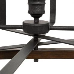 Home Decorators Collection Palermo Grove 31.88 in. 5-Light Black Gilded Iron Linear Farmhouse Chandelier -Home Decorators Soldes gilded iron with walnut wood home decorators collection chandeliers 7922hdc 1f 1000