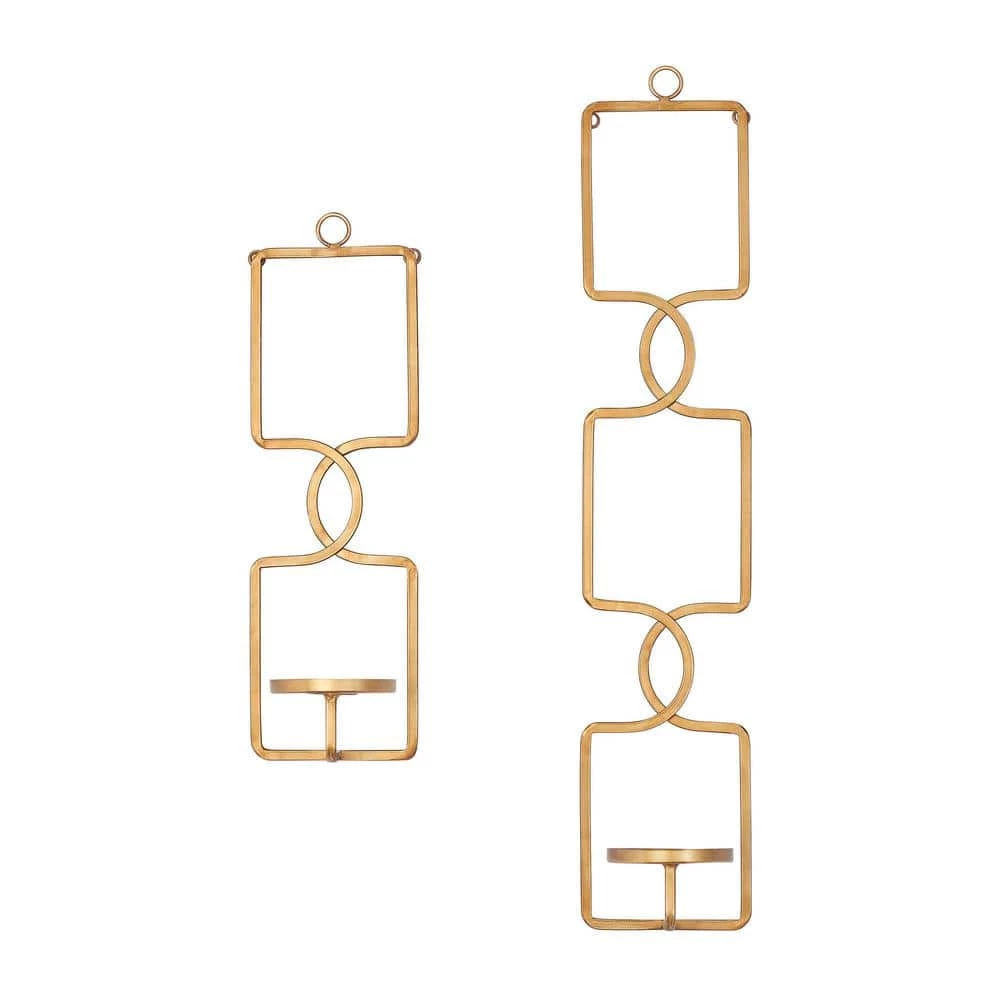 Home Decorators Collection Gold Metal Wall Sconce Candle Holder (Set of 2) 3 Home Decorators Collection Gold Metal Wall Sconce Candle Holder (Set of 2)