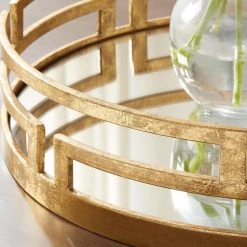 Home Decorators Collection Gold Metal Decorative Round Mirror Tray -Home Decorators Soldes gold home decorators collection decorative trays p170318xx 1d 1000