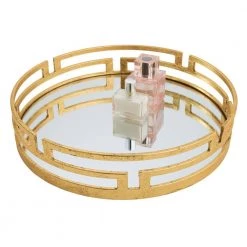 Home Decorators Collection Gold Metal Decorative Round Mirror Tray -Home Decorators Soldes gold home decorators collection decorative trays p170318xx 4f 1000