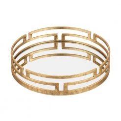 Home Decorators Collection Gold Metal Decorative Round Mirror Tray -Home Decorators Soldes gold home decorators collection decorative trays p170318xx 66 1000