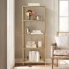 Home Decorators Collection 62.25 in. Gold Leaf Metal 4-shelf Accent Bookcase with Open Back -Home Decorators Soldes gold leaf home decorators collection bookcases bookshelves v183104xxa np 64 1000