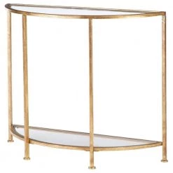 Home Decorators Collection Bella 32 in. Gold Leaf/Clear Standard Half Moon Glass Console Table with Storage 18 Home Decorators Collection Bella 32 in. Gold Leaf/Clear Standard Half Moon Glass Console Table with Storage -Home Decorators Soldes gold leaf home decorators collection console tables v183103xxa np fa 1000