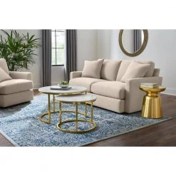 Home Decorators Collection Cheval 2-Piece 31 in. Gold/Marble Medium Round Marble Coffee Table Set -Home Decorators Soldes gold marble home decorators collection coffee tables dc18 56100 c3 1000