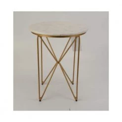 Home Decorators Collection Round Accent Table With Gold Finish Wire Base And Natural Marble Top -Home Decorators Soldes gold marble home decorators collection end side tables dc18 57756 31 1000