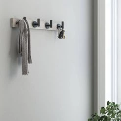Home Decorators Collection Rustic 18 in. L Gray and Black Post Hook Rail -Home Decorators Soldes gray and black home decorators collection hooks r42387h rgm u e1 1000