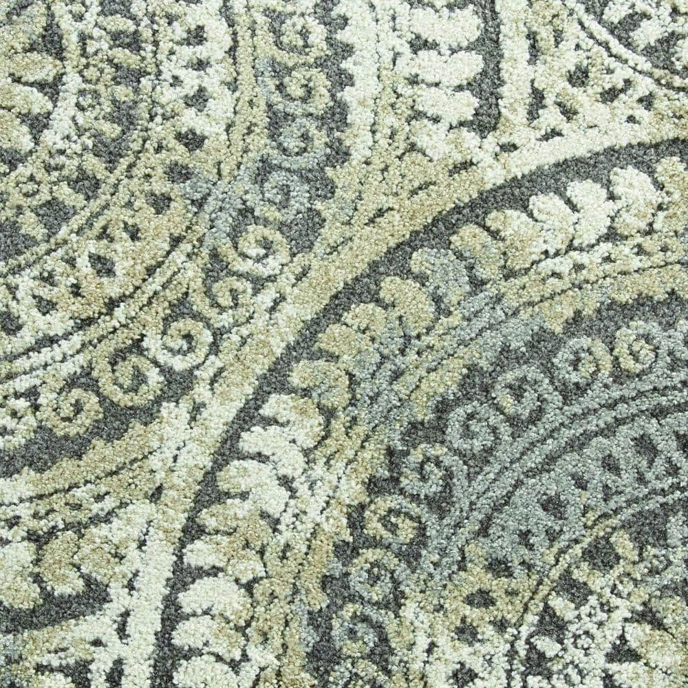 Home Decorators Collection Spiral Medallion Cool Gray Tones 8 ft. x 10 ft. Area Rug 6 Home Decorators Collection Spiral Medallion Cool Gray Tones 8 ft. x 10 ft. Area Rug - Image 4