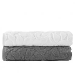 Home Decorators Collection Turkish Cotton Gray Textured 12-Piece Bath Sheet Towel Set -Home Decorators Soldes gray home decorators collection bath towels txtrd12shtgray 1d 1000