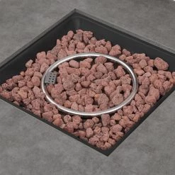 Home Decorators Collection Summerfield 39.5 in. x 25 in. Square Steel Concrete-Look Tile Top LP Gas Fire Pit -Home Decorators Soldes gray home decorators collection gas fire pits 2364fp 3 76 1000