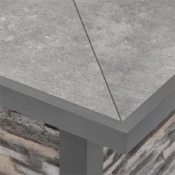 Home Decorators Collection Picanto 44.09 in. x 25.59 in. Square Steel Propane Gas Gray Fire Pit -Home Decorators Soldes gray home decorators collection gas fire pits fhts80289 4f 1000