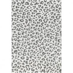 Home Decorators Collection Sebastian Leopard Print Gray 5 ft. x 8 ft. Area Rug